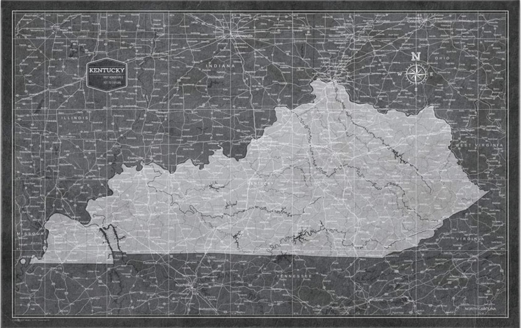 Kentucky state map showing service areas: Louisville, Lexington, Bowling Green, Owensboro, and Covington